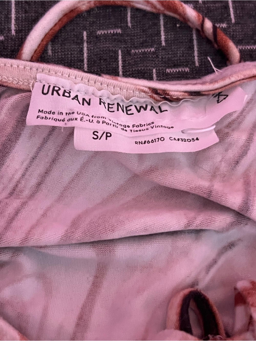 Urban Renewal Pink Tie-Dye Bandeau Top
